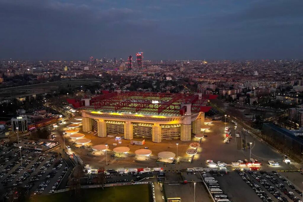 Zona San Siro a Milano e posizione dello stadio